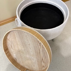 オットマン 白  椅子 収納の画像