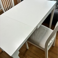 【定価49,990円分】 IKEA 伸長式ダイニングテーブル チェア 半額以下の画像