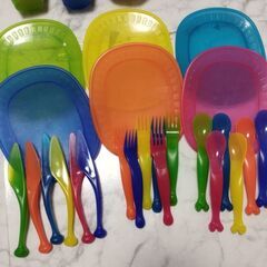 IKEA 子供 キッズ用 カトラリーセット　食器セット　クリスマス　誕生日会の画像