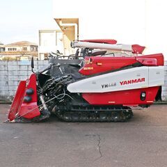年末売切！ 値引き交渉可 ！ヤンマー 4条刈 コンバイン YH448 923ｈ デバイダー ワンオーナー 動作確認済 ディーゼル 48馬力 UFO 自動水平 中古の画像