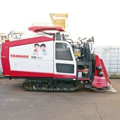 年末売切！ 値引き交渉可 ！ヤンマー 4条刈 コンバイン YH448 923ｈ デバイダー ワンオーナー 動作確認済 ディーゼル 48馬力 UFO 自動水平 中古の画像