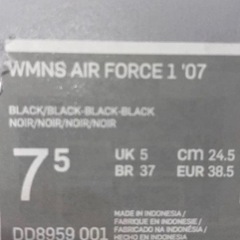 新品国内正規Nike Air Force 1 Low07Black 24.5cmの画像