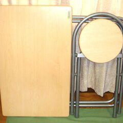 折り畳みテーブル　スツール　 SID-807P　アイリスオーヤマ　デスク　机の画像