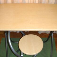 折り畳みテーブル　スツール　 SID-807P　アイリスオーヤマ　デスク　机の画像