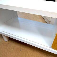 ローボード リバーシブルスライドドア テレビボード 韓国風 ホワイトの画像