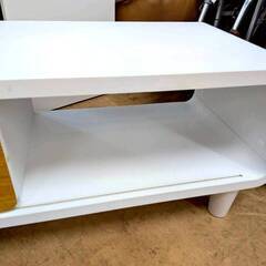 ローボード リバーシブルスライドドア テレビボード 韓国風 ホワイトの画像