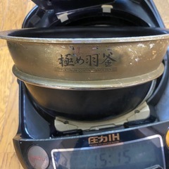 象印 炊飯器 圧力IH式 極め羽釜 5.5合 NP-S1000BKの画像