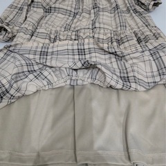 LOVETOXIC チェック柄ひざ丈ワンピース 長袖の画像