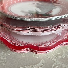 クリスマスの紙皿&ケーキスタンドの画像