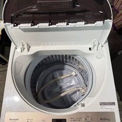 シャープ SHARP 全自動洗濯機 幅56.5cm(ボディ幅52.0cm) 6kg ステンレス穴なし槽 ブラウン系 ES-GE6F-Tの画像