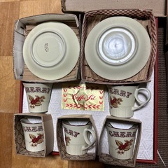昭和レトロ　未使用品　食器　グラス　カップ&ソーサーの画像
