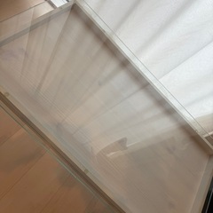 ガラステーブル　ホワイトオーク　の画像