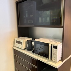 カップボード 食器棚 幅120 プレファ 高橋木工所　ブラウン 日本製の画像