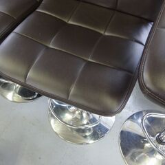 T-043 リサイクル品 レザー調カウンターチェア SH600～800mmの画像