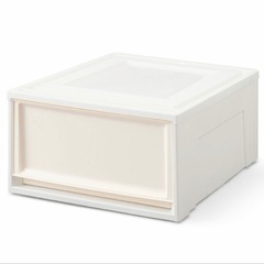 4個セット　衣装ケース　　L浅型　アイボリー　アイリスオーヤマ　4個セットの画像