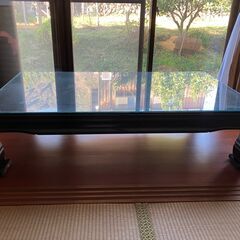 黒檀座卓テーブルの画像