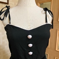 大人サイズ　裾に音符柄　メイド風スカート  サイズL 美品の画像