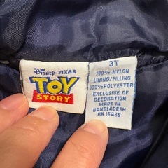 トイストーリー　中綿ベスト 子供　キッズ　3T ネイビーの画像