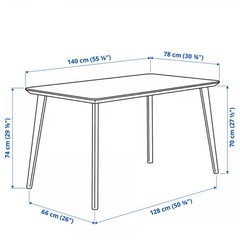 【IKEA】リーサボー/ダイニングテーブルとチェア4脚セットの画像
