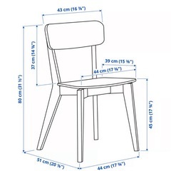 【IKEA】リーサボー/ダイニングテーブルとチェア4脚セットの画像
