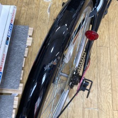 🔥人気🔥26インチ自転車 QS21C03225 シティサイクル ママチャリ ギア付き ブラック レッド No.2223 NHの画像