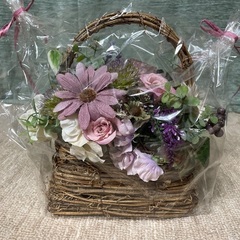 　花籠　造花とプリザーブドフラワーの画像