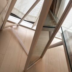 鏡　姿見　ホワイトオークの画像