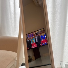 鏡　姿見　ホワイトオークの画像