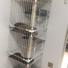 キャットケージ 3段 ジャンクの画像