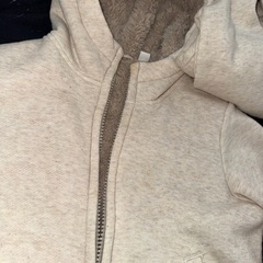 UNIQLO ボアスウェット フルジップパーカー アウター ボアパーカー キッズの画像