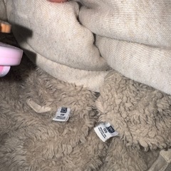 UNIQLO ボアスウェット フルジップパーカー アウター ボアパーカー キッズの画像