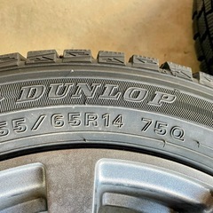 ★中古スタッドレスタイヤ★ DUNLOP ホイール4セット 3000円 日産デイズ使用しました！の画像