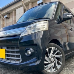 快適なターボ☆ Bluetooth対応ナビ付き☆月々1万円〜分割払い可❗️ 車検2年付き！【名義変更代込み】大人気☆スズキ スペーシア カスタム☆走行中DVD見れます☆ETC付き☆両側電動スライドドア☆ドラレコ☆スマートキー☆フルオートエアコン☆純正アルミ☆事故修復歴無し☆そのまま乗って帰れます‼️の画像
