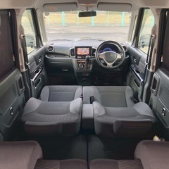 快適なターボ☆ Bluetooth対応ナビ付き☆月々1万円〜分割払い可❗️ 車検2年付き！【名義変更代込み】大人気☆スズキ スペーシア カスタム☆走行中DVD見れます☆ETC付き☆両側電動スライドドア☆ドラレコ☆スマートキー☆フルオートエアコン☆純正アルミ☆事故修復歴無し☆そのまま乗って帰れます‼️の画像