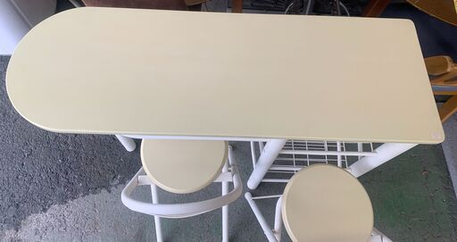 【リサイクルストアスターズ鹿大店】2カウンターテーブル　椅子2脚付き