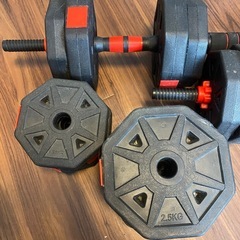 バーベルにもなるダンベルセットの画像
