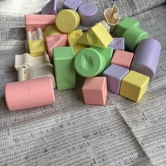 お米の積み木の画像