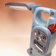 オーム電機　6機能マルチランタン　ML-107BL　AM/FMラジオ・蛍光灯照明・アラーム時計・サイレン等　単1電池又は車載シガーソケット給電　動作未確認【非対面取引です】の画像