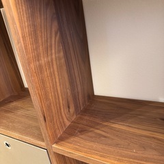 無印良品　スタッキングシェルフ ２段 ウォールナット材の画像