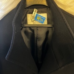 スタンドカラーコートネイビーMの画像