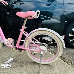 自転車　子供　キッズ　女の子　の画像