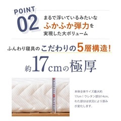 雲のやすらぎプレミアム マットレス シングル   商品コード: SK00129-MTの画像