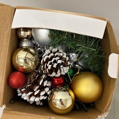 小型クリスマスツリー＋オーナメントセットの画像
