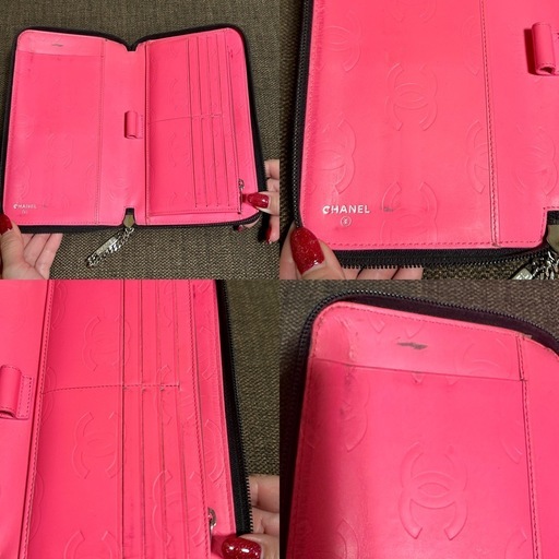 本物補償！CHANEL♡カンボンライン♡ラウンドファスナー♡黒×ピンク☆