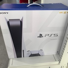 中古　PS5 ディスクドライブ搭載型 コントローラー2個　スタンド付き　通電確認済み　箱付き（ID1668）の画像