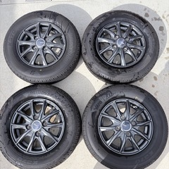 （未使用品）ブリヂストン  夏タイヤ 145/80/12  アルミ ホイル 4本セット!! 軽自動車用  の画像