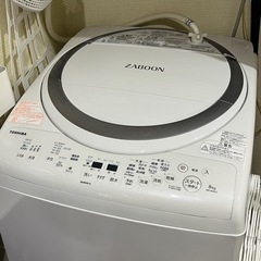 TOSHIBA ZABOON 8kg 洗濯乾燥機の画像