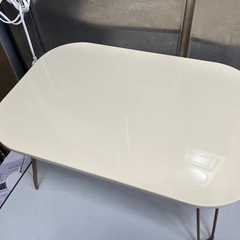 折りたたみ コンパクトデスク  角丸 パステルカラー テーブル  W600 D400 H300 マルコーナ 中古品 ①の画像