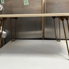 折りたたみ コンパクトデスク  角丸 パステルカラー テーブル  W600 D400 H300 マルコーナ 中古品 ①の画像