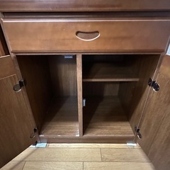 レンジ、炊飯器台 コンセント2口付きの画像